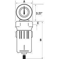 Compressed Air Filters, Modular, 3/4" NPT, Automatic Drain Planification Entrepots Molloy