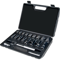 Socket Set, 20 Pcs, 3/8" Drive Size, Deep Planification Entrepots Molloy