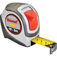 High Visibility Orange Tape Measure, 1" x 16'/5 m, 1/16" Graduations Planification Entrepots Molloy