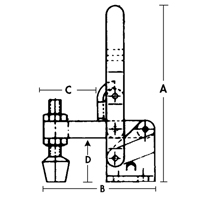 Vertical Hold-Down Clamps - 201 Series Planification Entrepots Molloy