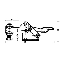 Horizontal Hold-Down Clamps - 205 Series Planification Entrepots Molloy