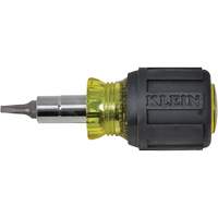 Stubby Multi-Bit Screw Driver With Sq.Recess, 3-1/5" L, Cushion Grip Handle Planification Entrepots Molloy