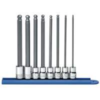 Long Ball End Metric Socket Set, Hex, 3/8" Drive, 8 Pcs Planification Entrepots Molloy