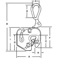 Élingue lève-tôle GXL, 1000 lb (0,5 tonne), Ouverture de la mâchoire de 1/16" - 5/8" TQB406 | Planification Entrepots Molloy