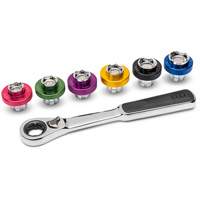 Jeu de douilles m&eacute;triques magn&eacute;tiques &agrave; 6 pans pour bouchon de vidange d'huile, 7 Morceaux, Prise de 3/8" Planification Entrepots Molloy