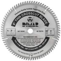 Industrial Saw Blade - Crosscut Thin Kerf, 8", 80 Teeth, Wood Use Planification Entrepots Molloy