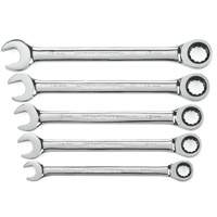 72-Tooth 12 Point Ratcheting Wrench Set, Combination, 5 Pieces, Metric Planification Entrepots Molloy
