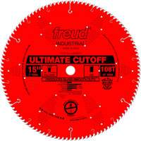 Lames de scie industrielle TCS - finition et coupe en travers, 15", 108 dents, Pour Bois Planification Entrepots Molloy