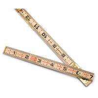 R&egrave;gle de maçon surdimensionn&eacute; Red End, 6' lo, Bois, Graduations de 1/16" Planification Entrepots Molloy