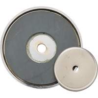 Ceramic Shallow Pot Magnet, 1-3/8" Dia., 12 lbs. Pull Planification Entrepots Molloy