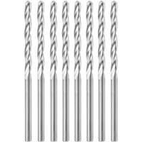 8-Piece Standard Point Spiral Saw Bit with 1/8" Diameter, 1/8", 1" Flute Planification Entrepots Molloy