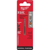 Foret s&eacute;rie courte Thunderbolt, Acier rapide, 1/16", 1-7/8" lo, 7/8" Cannelure, 135° Angle Planification Entrepots Molloy