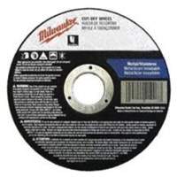 Meules &agrave; tronçonner &agrave; centre abaiss&eacute;, 4-1/2" x 0,045", Arbre de 7/8", Type 27, Oxyde d'aluminium, 13580 Tr/min Planification Entrepots Molloy