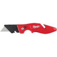 Fastback Flip Utility Knife, 2" Blade, Carbon Steel Blade, Metal Handle Planification Entrepots Molloy