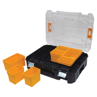 Organisateur avec couvercle transparent TSTAK V, 17-1/4" x 13" x 6", Noir Planification Entrepots Molloy