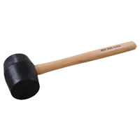 Rubber Mallet, 28 oz., Wood Handle, 16-3/4" L Planification Entrepots Molloy