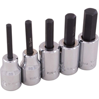 Jeu de douilles &agrave; t&ecirc;te hexagonale, Hexagonale, Prise 3/8", 5 mrcx Planification Entrepots Molloy