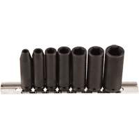 Socket Set, 7 Pcs, Impact, 1/4" Drive Size, Deep Planification Entrepots Molloy