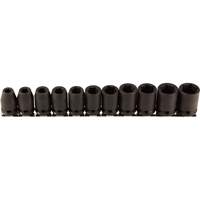 Socket Set, 11 Pcs, Impact, 3/8" Drive Size Planification Entrepots Molloy