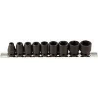Socket Set, 9 Pcs, Impact, 3/8" Drive Size Planification Entrepots Molloy