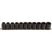 Socket Set, 11 Pcs, Impact, 1/2" Drive Size Planification Entrepots Molloy