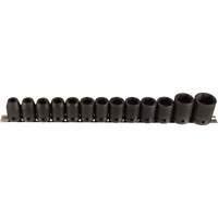 Socket Set, 13 Pcs, Impact, 1/2" Drive Size Planification Entrepots Molloy