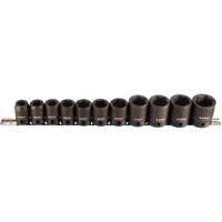 Socket Set, 11 Pcs, Impact, 1/2" Drive Size Planification Entrepots Molloy