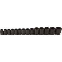 Socket Set, 14 Pcs, Impact, 1/2" Drive Size Planification Entrepots Molloy