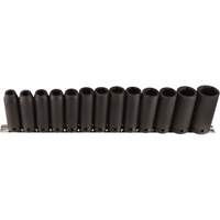 Long Socket Set, 13 Pcs, Impact, 1/2" Drive Size, Deep Planification Entrepots Molloy