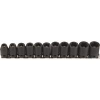 Magnetic Socket Set, 11 Pcs, Impact, 3/8" Drive Size Planification Entrepots Molloy