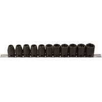Socket Set, 11 Pcs, Impact, 1/2" Drive Size Planification Entrepots Molloy