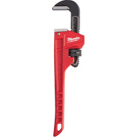 Cl&eacute; &agrave; tuyau, Cap des m&acirc;choires 1-1/2", Longueur 10", Fini Rev&ecirc;tement en poudre, Prise Ergonomique Planification Entrepots Molloy