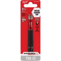 Embout de tournevis Shockwave Impact Duty, Torx, Embout T-25, Prise 1/4", Longueur 3-1/2" Planification Entrepots Molloy