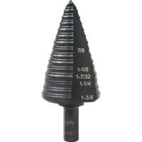 #12 Multi-Hole Step Drill Bit, 7/8" - 1-3/8" , 1/16" Increments, High Speed Steel Planification Entrepots Molloy