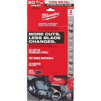 Extreme Metal Band Saw Blades, High Speed Steel, 30-9/16" L x 1/2" W x 0.02" Thick, 12/14 TPI Planification Entrepots Molloy