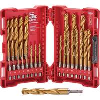 Shockwave Red Helix Metric Drill Bit Set, 25 Pieces, Titanium Planification Entrepots Molloy