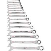 Ratcheting Wrench Set, Combination, 15 Pieces, Imperial Planification Entrepots Molloy