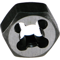 Drillco&reg; Hexagon Threading Die Nut, 4-40 Thread, High Speed Steel Planification Entrepots Molloy