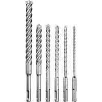 MX4 4-Cutter Rotary Hammer Drill Bit Kit, 6 Pieces, Carbide Planification Entrepots Molloy
