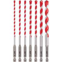 Shockwave Hammer Drill Bit Kit, 7 Pieces, Carbide Planification Entrepots Molloy
