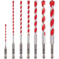 Large Shockwave Hammer Drill Bit Kit, 7 Pieces, Carbide Planification Entrepots Molloy