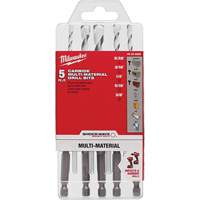 Shockwave Multi-Material Drill Bit Set, 5 Pieces, Carbide Planification Entrepots Molloy