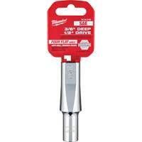 SAE Socket with Four Flat Sides, 3/8", 1/2" Drive, 6 Points, Deep Planification Entrepots Molloy