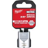 Metric Socket with Four Flat Sides, 20 mm, 3/8" Drive, 6 Points Planification Entrepots Molloy