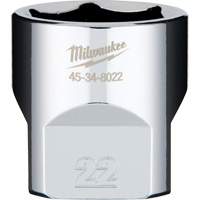 Metric Socket with Four Flat Sides, 22 mm, 3/8" Drive, 6 Points Planification Entrepots Molloy