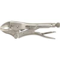 Locking Pliers with Wire Cutter, 10" Length, Curved Jaw Planification Entrepots Molloy