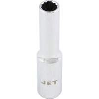Chrome Socket, 4 mm, 1/4" Drive, 12 Points, Deep Planification Entrepots Molloy