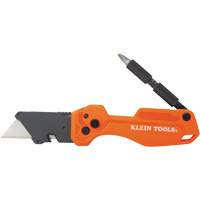 Folding Utility Knife With Driver, 1" Blade, Steel Blade, Plastic Handle UAX406 | Planification Entrepots Molloy