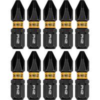 10-Piece FLEXTORQ&reg; Impact Driver Bit Set, Phillips, #2 Tip, 1/4" Drive Size, 1" Length Planification Entrepots Molloy