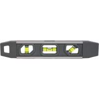 Niveau torpille, 9" lo, Aluminium, 3 fioles, Magn&eacute;tique Planification Entrepots Molloy